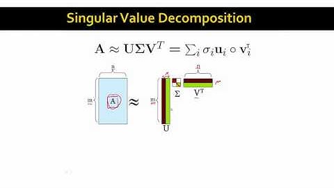 Lecture 47 — Singular Value Decomposition | Stanford University