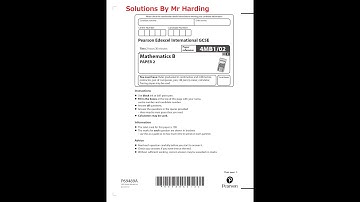 Edexcel - iGCSE - Mathematics B - June 2022 - Paper 2 - Solutions By Mr Harding