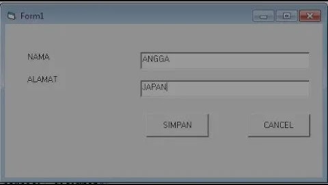 Membuat tombol simpan sederhana menggunakan visual basic 6 0
