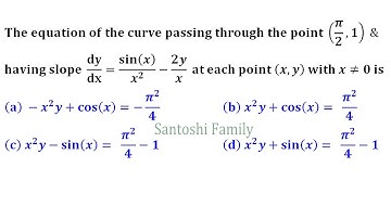 Bernoulli differential equation slope of curve IIT Jam 2014 Mathematics