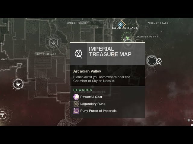 Destiny 2 Nessus Treasure Map Arcadian Valley - Maping Resources