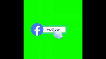 Facebook follow button green screen (no copyright) | copyright free green screen download