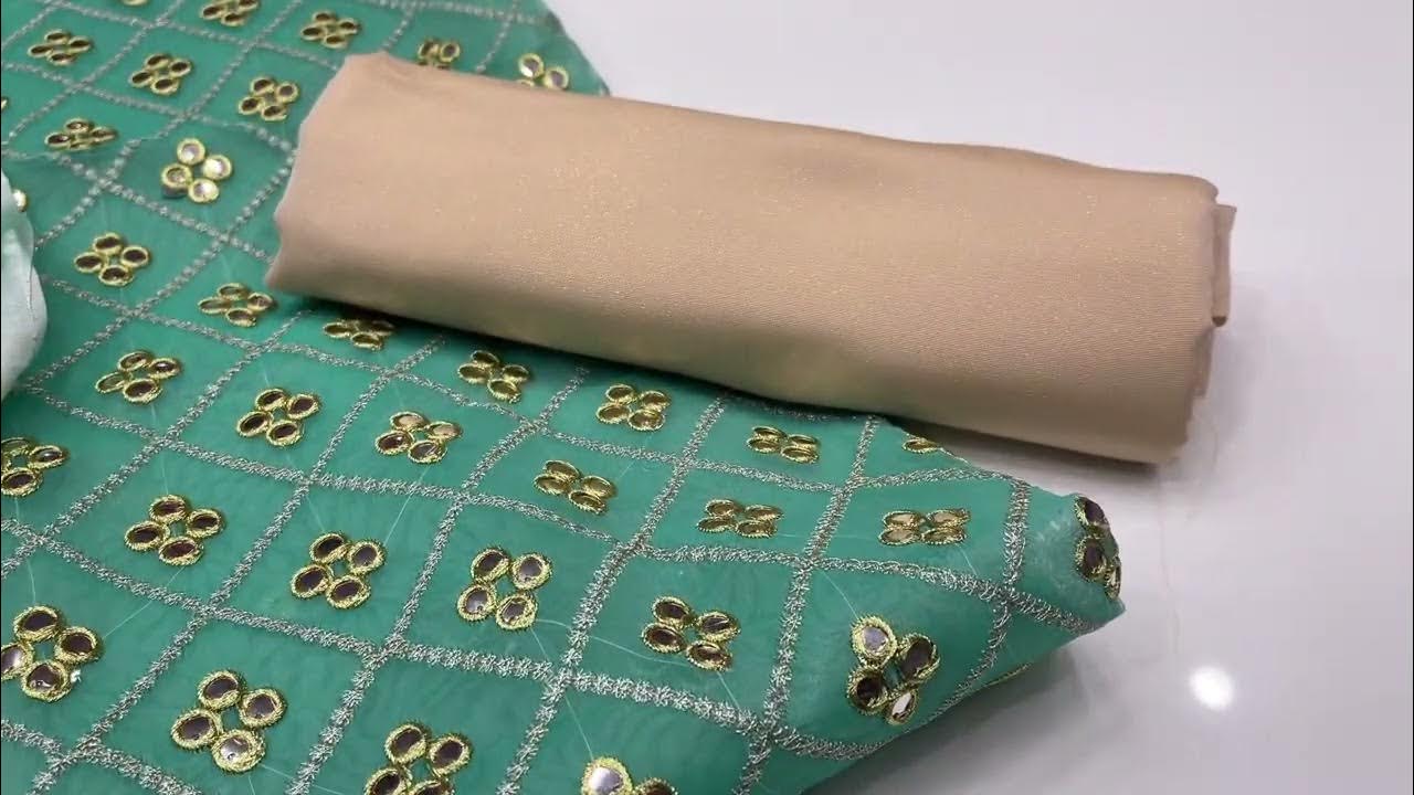 Organza_Fancy_3pc_Dress Embroidered_9mm_Work Multan_Arts YouTube