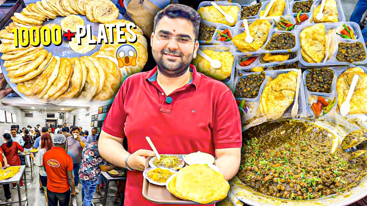 Best Breakfast in Paharganj | 10000+ Plates |Sita Ram Chole Bhature |Street Food | Delhi Street Food