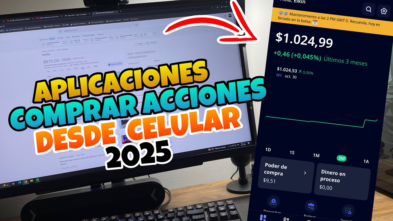 👉 Cual es la MEJOR APLICACION para COMPRAR ACCIONES desde el CELULAR 🔥 ...