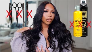 A WIG FOR THE GIRLS THAT HATE: WIGS, PLUCKING, GLUING & HAIR SPRAY! Easy/Beginner wig ft Unice hair by Sophiology 159,556 views 1 year ago 12 minutes, 58 seconds