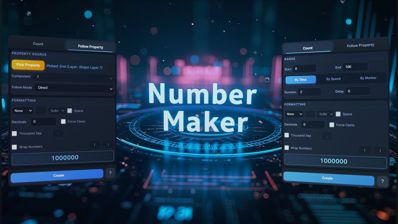 Vfx Numbers Number Maker for After Effects | Dynamic Numbers Made Easy - YouTube