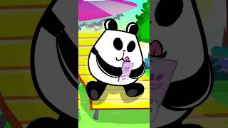 Panda Can&#39;t Drive #shorts #pandacartoon #jazztoons #babypanda #raceoff #racecar