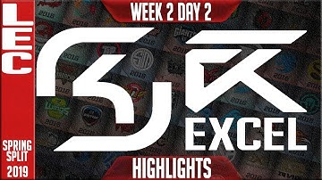 SK vs XL Highlights | LEC Spring 2019 Week 2 Day 2 | SK Gaming vs Excel