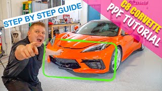 STEP BY STEP TUTORIAL - How to wrap a C8 Corvette Stingray bumper in XPEL Paint Protection Film