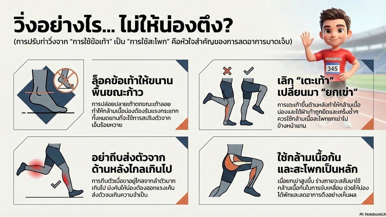 ทำไมวิ่งแล้วถึ่งปวดน่องไม่หายมาดูสาเหตุ