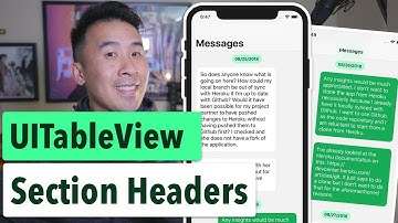 Swift Grouped Messages: UITableView Section Date Headers (Ep 3)