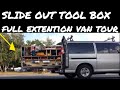 My Old - Tricked out van with slide out tool storage