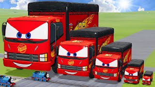 Big & Small Truck Lightning Mcqueen vs Trains Thomas | BeamNG.Drive