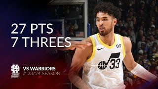 Johnny Juzang 27 pts 7 threes vs Warriors 23/24 season