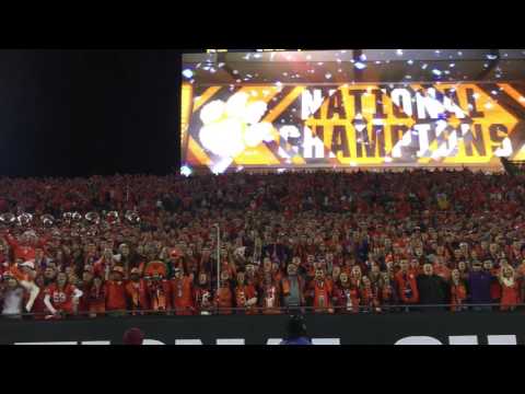1/9/17 Clemson Alma Matter on field post National Championship win