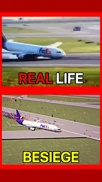 FedEx Plane Crash | Real life vs Besiege