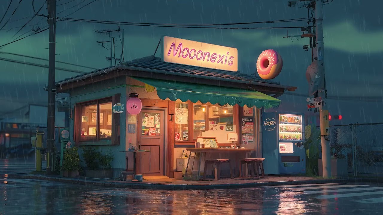 Neon Rain at the Donut Café 🌧️ Retro Lofi from Tokyo’s Quiet Corners