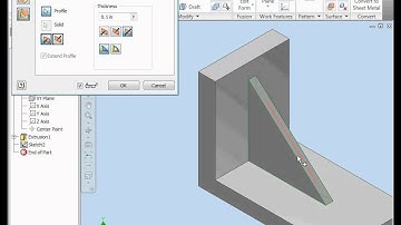 How to create a rib  AutoDesk Inventor Tutorials