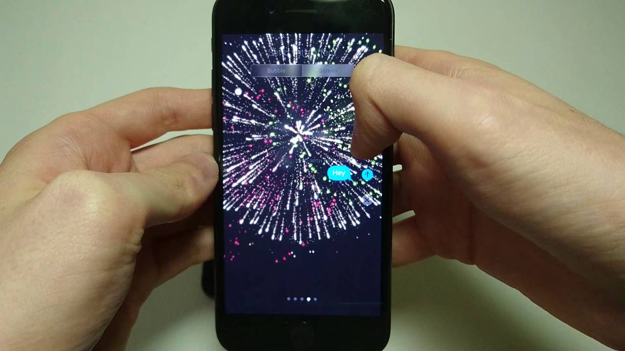 iOS How to Send Fireworks, Lasers, Balloons, Confetti or Shooting Star with  iMessage (iPhone 7) - YouTube