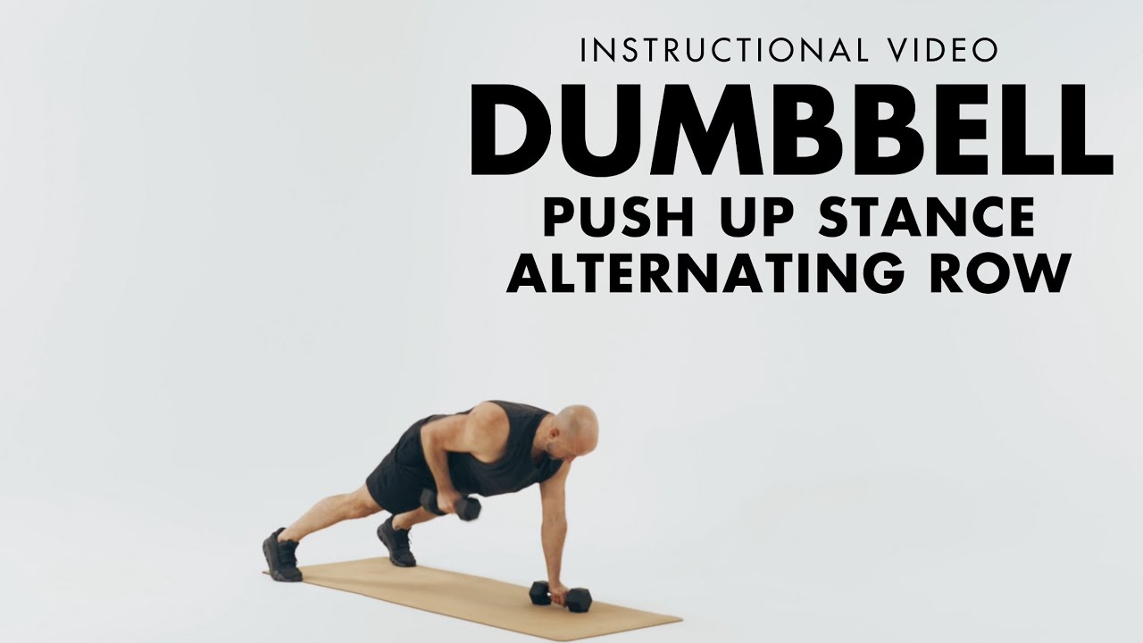 Push Up Rows 🔥 Dumbbell Push-Up Stance Alternating Row: Build Strength & Perfect ...