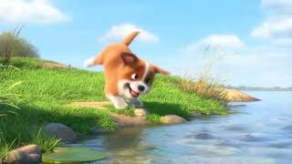 Hailuo Funny Puppy Jump In A River And He Fiel
