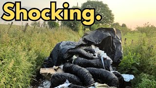 ILLEGAL dumping blocks country lane | Litter picking #17