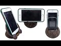 DIY Mobile Holder || 3 Simple Cell Phone Stand From Coconut Shell || How To Make Mobile Stand