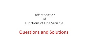 Practice Questions: Derivative of Single Variable Functions #calculus #exam