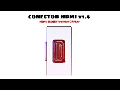 Video de Conector HDMI v1.4 medio elemento Simon 27 Play  Blanco