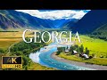 FLYING OVER GEORGIA (4K Video UHD) - Calming Music With Stunning Beautiful Nature For Relaxation