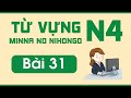 Từ vựng N4 bài 31 | Minna no Nihongo