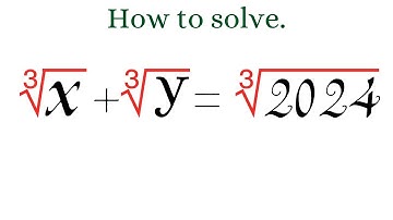 Radical Equation With Cube Roots Having Two Variables.