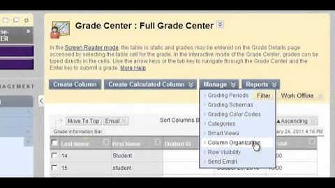 Blackboard 9.1 Grade Center Overview