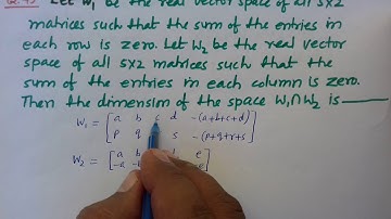 IIT JAM 2018 MATH. 49 (NAT) Vector Space  (Matrix and the Dimensions)