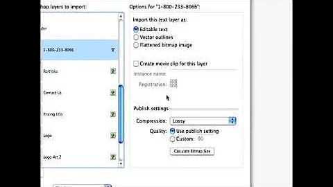Importing Photoshop Text into Flash CS3