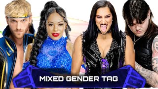 WWE 2K23 - Mixed Gender Tag Team Match - Logan Paul Bianca Belair VS Rhea Ripley Dominik Mysterio