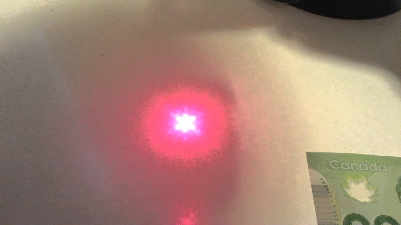 Using a laser pointer to check canadian polymer bills YouTube