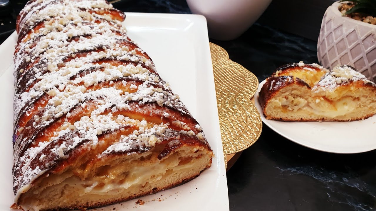 لامونة بريوش👌الضفيرة محشي بكريمة باتيسيار أكثر من رائع أخف من القطن يحمرلك وجهك مع ضيافك❤Brioche