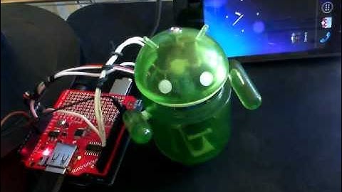 Android + Arduino + USB Host + Swivel Head Android with LEDs