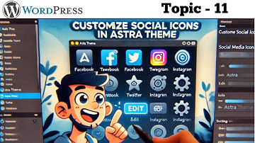 How to Customize Social Media Icons in Astra Theme Wordpress 2025 | Social Media Icon Customization