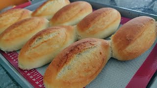 不揉面也能做出健康好吃的早餐面包，准备只需几分钟 No Knead Sandwich rolls, Only a few minutes for preparing.