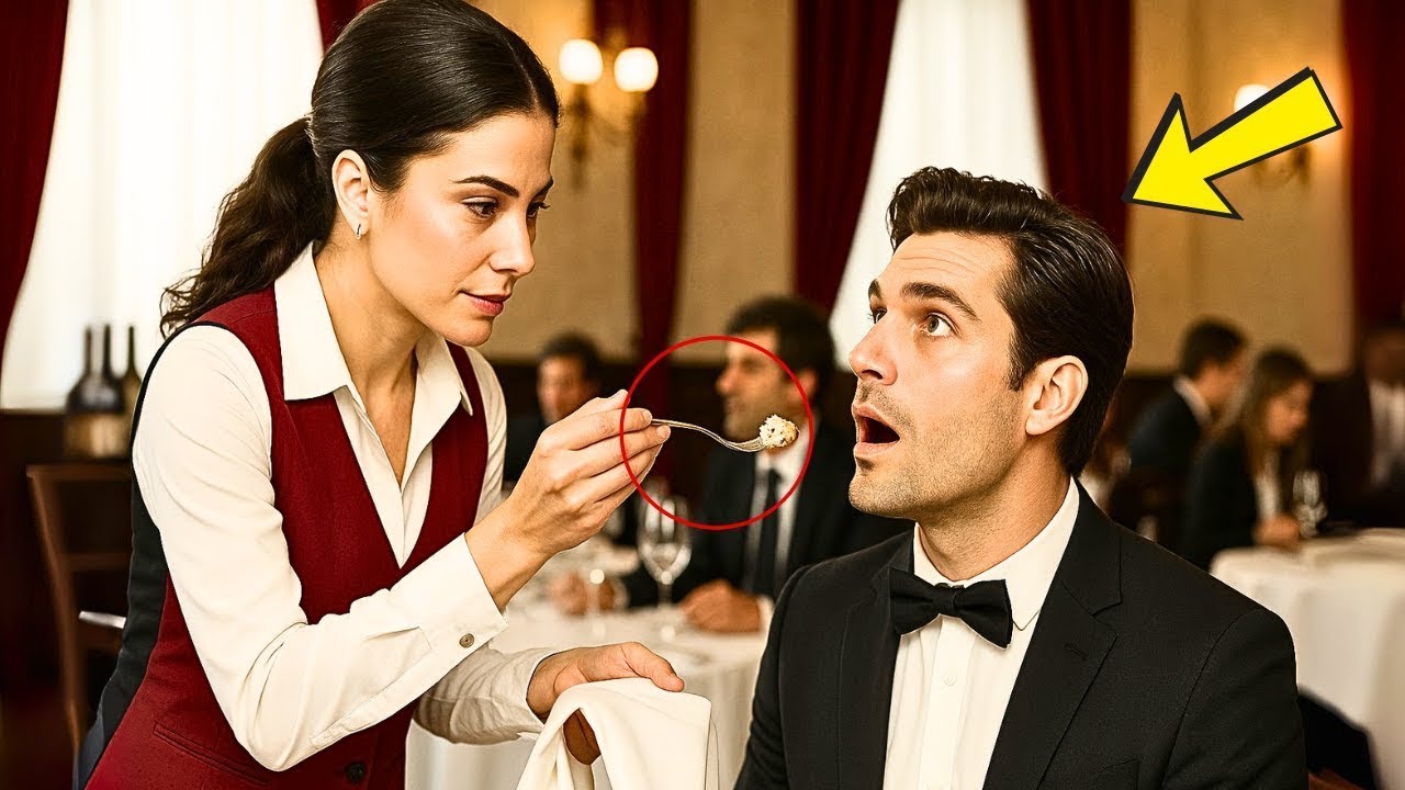 LA CAMARERA LE PUSO COMIDA EN LA BOCA AL MILLONARIO… Y FUE DESPEDIDA FRENTE A TODOS