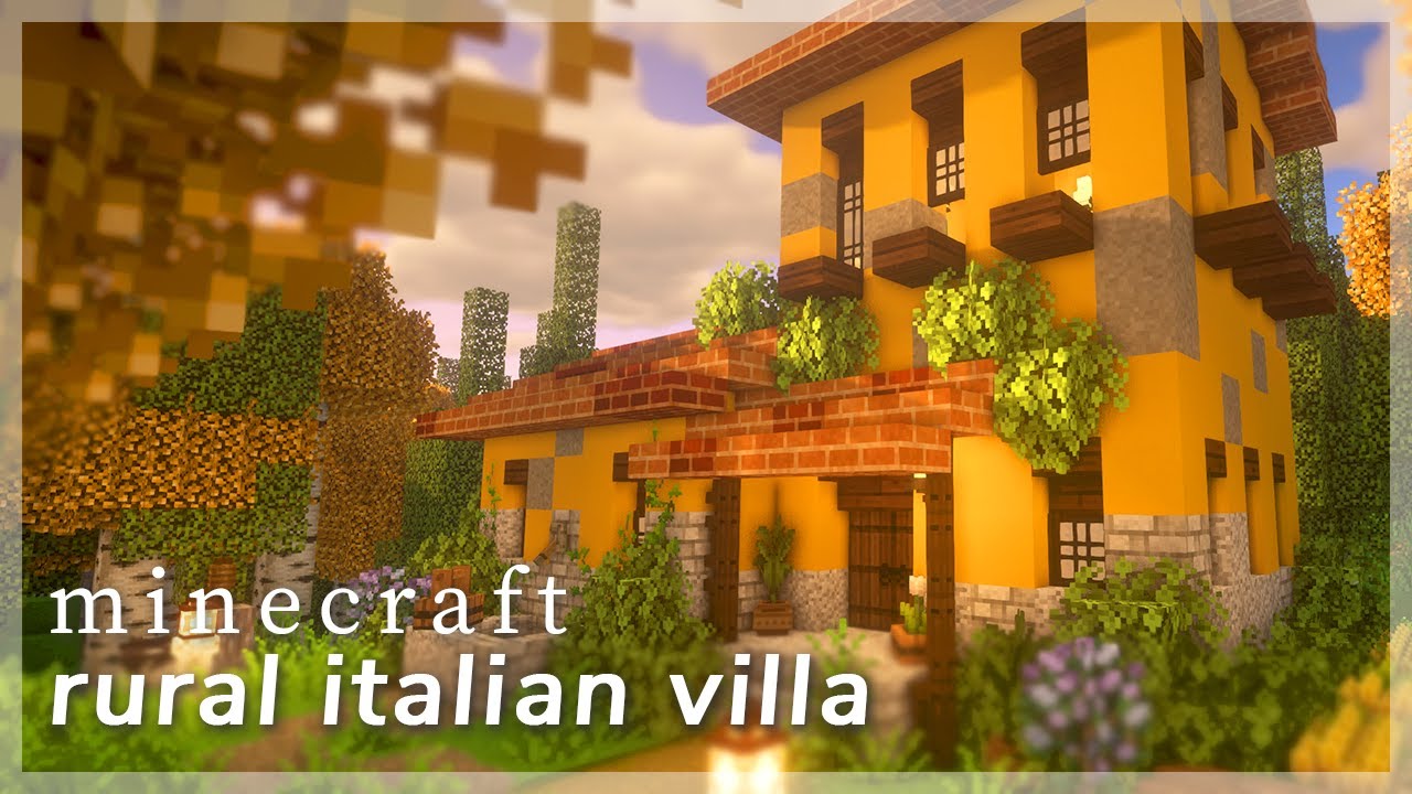 [Minecraft] An Italian Villa In The Countryside 🌿🌳 || Speedbuild with