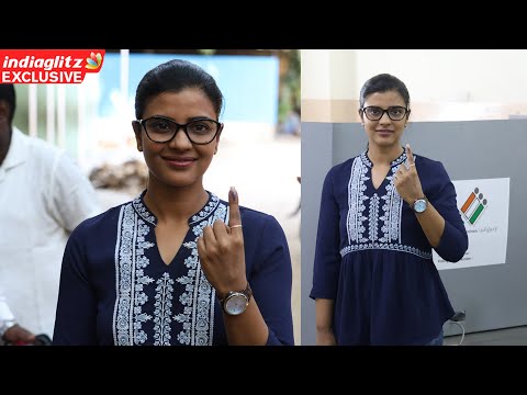 Actress Aishwarya Rajesh casts her Vote  Lok Sabha Elections 2024 TamilNadu Elections 2024 #election - IGTELUGU