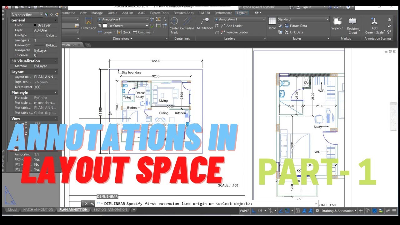 autocad annotation scale paper space