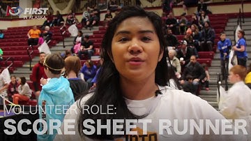 FLL Volunteer Role: Score Sheet Runner