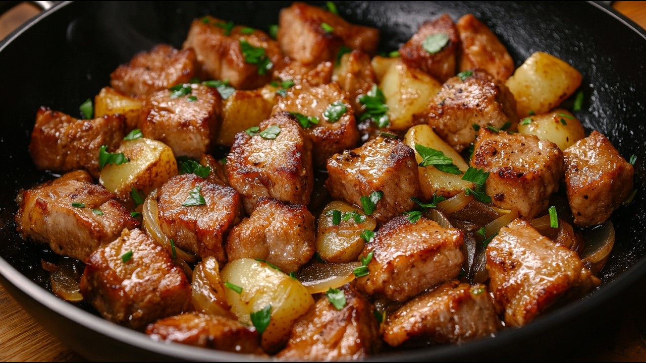 Такого вкусного жаркого из свинины с картошкой я еще не ела ❗️Вкусно и просто!
