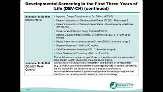 Technical Assistance Webinar on Less Frequently Reported Core Set Measures