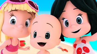 Let's Go to the Beach | Vegetable Song | Cleo & Cuquin | Singing Kids